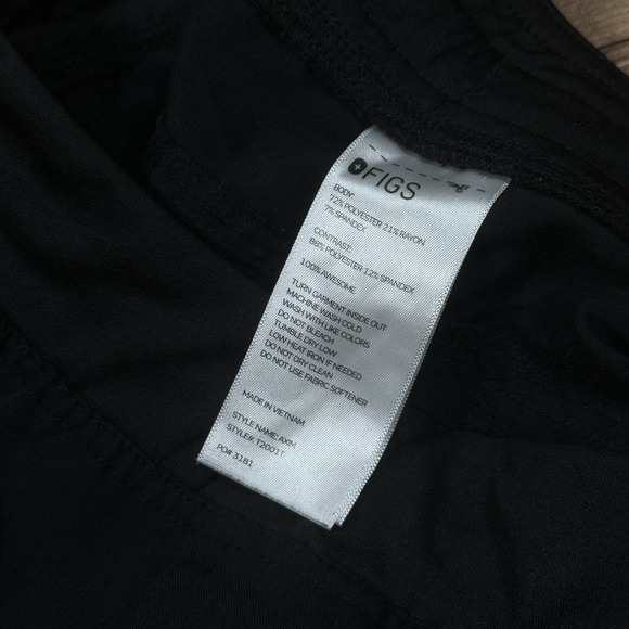 Figs Cargo‎ Scrub Bottom Axim Pants Men's XL T Black Stretch Drawstring Waist - Picture 12 of 12